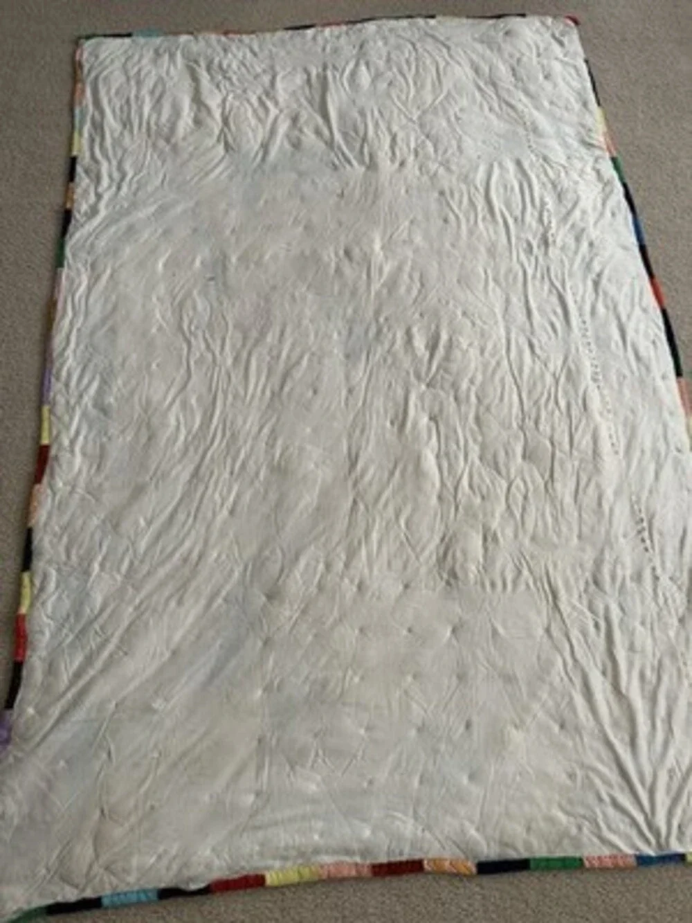 Handmade Vintage Quilt Colorful Cottage Core Twin/ Daybed/Throw size 84” x55